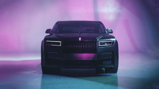 Black car purple light 3d - 8 k free wallpaper for desktop