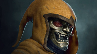 Skeleton yellow hood red eye - a skeleton free wallpaper