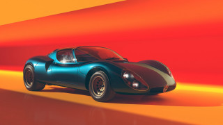 Blue black sportscar red orange - bold shape free wallpaper