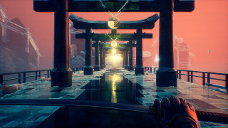 Bridge sunset city lantern reflection - unreal engine 5 free wallpaper