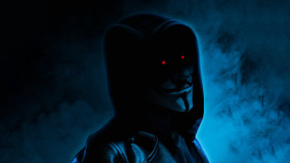 Man hooded jacket red light - free cyberpunk wallpaper