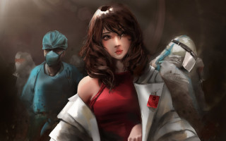 Woman red dress knife man - a knife and a knife free wallpaper for desktop