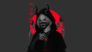 Demonic demon hoodie horns knife - a demonic demon free wallpaper