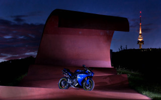 Motorcycle cityscape night tower sky - daarken free wallpaper