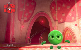 Green alien red white building - a spiral staircase free wallpaper