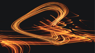 Blurry orange lights fire explosion - a blurry photo free wallpaper