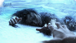 Snowy ground person reaching ice - the ground and a person free wallpaper