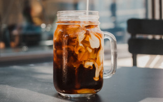 Glass jar liquid table bench - inframe free wallpaper