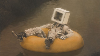Floating man tv computer river - a tv free wallpaper