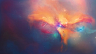 Space bird colorful nebula fireworks - nebula free wallpaper