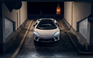 White car parking garage night 2 - its light free wallpaper