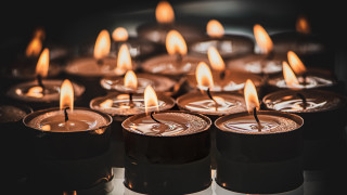 Lit candles table black background 2 - bracha l. ettinger free wallpaper