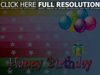 Birthday card balloons gift box - a happy birthday free wallpaper