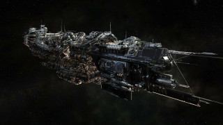 Space ship machinery stars aurora - a space ship free wallpaper