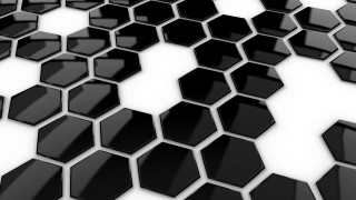 Black white hexagonal honeycomb pattern - jagged free wallpaper for desktop