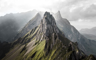Mountain peak cloudy sky lake - daniel lieske free wallpaper for desktop