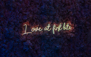 Neon love first bite purple - cerith wyn evans free wallpaper
