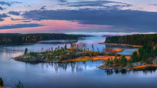 Lake forest clouds sunset magic - andrey ryabovichev free wallpaper