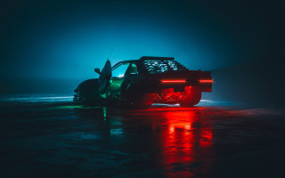 Cyberpunk car door open surfboard - door free wallpaper
