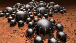 Metal objects desert red black - the dirt free wallpaper