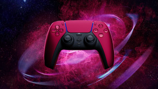 Red controller purple background star - concept design free wallpaper