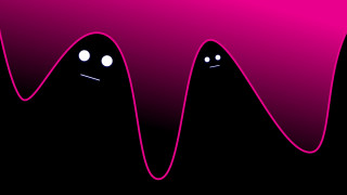 Black pink shapes eyes noses - shape free wallpaper for desktop