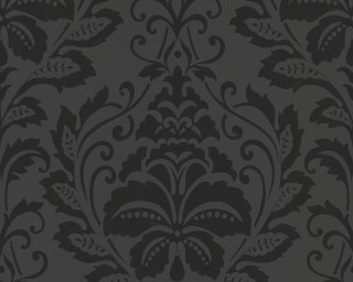 Black grey floral wallpaper design - grey free wallpaper