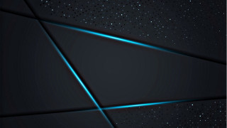 Dark blue stars abstract aurora - a blue line free wallpaper