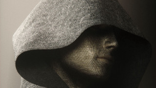 Hooded face blanket redframe concrete - a red frame free wallpaper