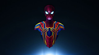 Spiderman statue lit dark bright - liam brazier free wallpaper