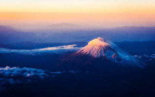 Mountain peak clouds sunset city - quito school free wallpaper