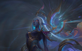 Blue haired woman sword galaxy - a blue hair free wallpaper