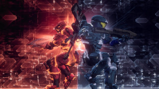 Robots fighting futuristic red light - a futuristic environment free wallpaper