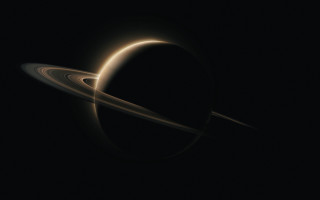 Saturn ring light dark sky - edward ruscha free wallpaper