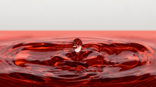 Red liquid droplet 3d render - liquid free wallpaper for desktop