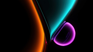 Black background colorful abstract circular - a circular design free wallpaper