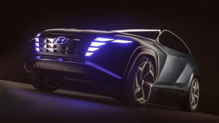 Futuristic blue light car dark - a futuristic car free wallpaper