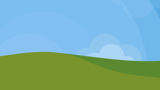 Green field blue sky white - a white bird free wallpaper