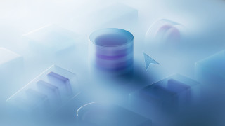 Blue cylinder arrow solo gradient - a blue arrow free wallpaper