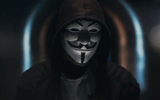 Masked hoodie darkroom circularlight 3drender - les automatiste free wallpaper