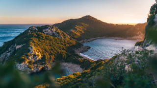 Mountain lake beach city lights - cagnaccio di san pietro free wallpaper