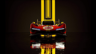 Red race car yellow stripe - a yellow stripe free wallpaper