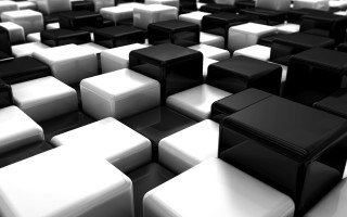 Black white cubes room black - modular constructivism free wallpaper for desktop