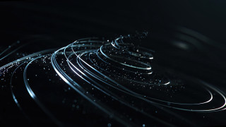 Black water droplets train aurora - octane renderer free wallpaper