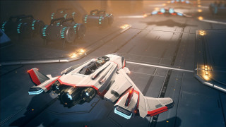 Futuristic space station rocket city - retrofuturism free wallpaper