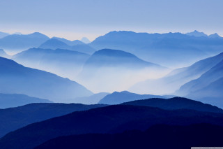 Mountain range blue sky clouds 11 - eric deschamps free wallpaper