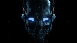 Robot glowing eyes cyberpunk machinery - the eye free wallpaper