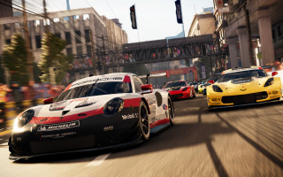 City cars street tallbuildings trafficlights - madhouse free wallpaper