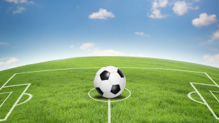 Soccer ball field sky fence - white line free wallpaper