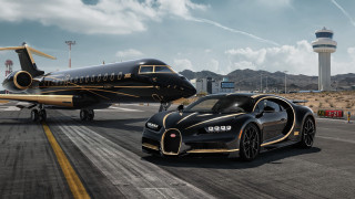 Bugatti jet airliner airport cloud - a bugatti car free wallpaper